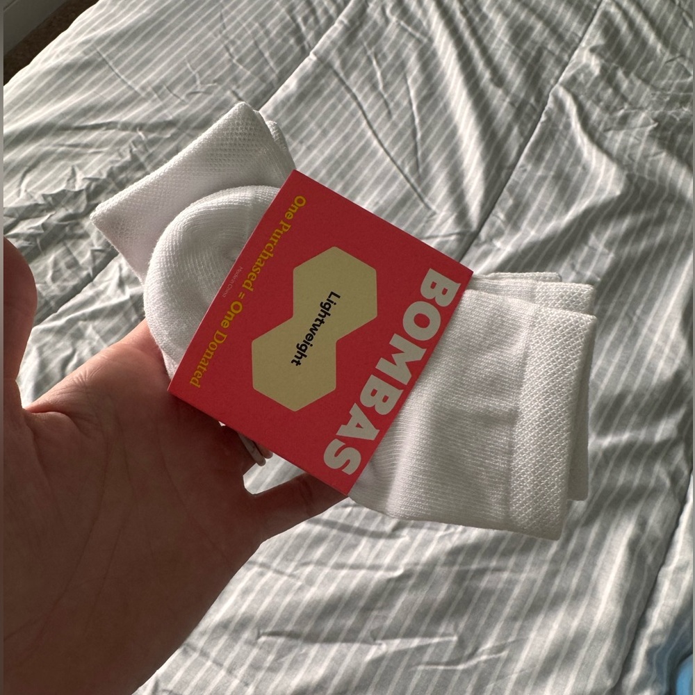Bombas Lightweight Athletic Socks - White